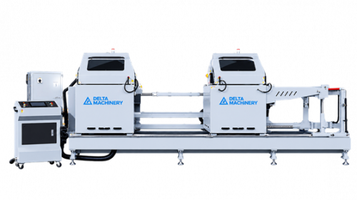 Пила отрезная двухголовочная с ЧПУ DELTAMACHINERY Alumax DM 550×4200 (30°–145°)